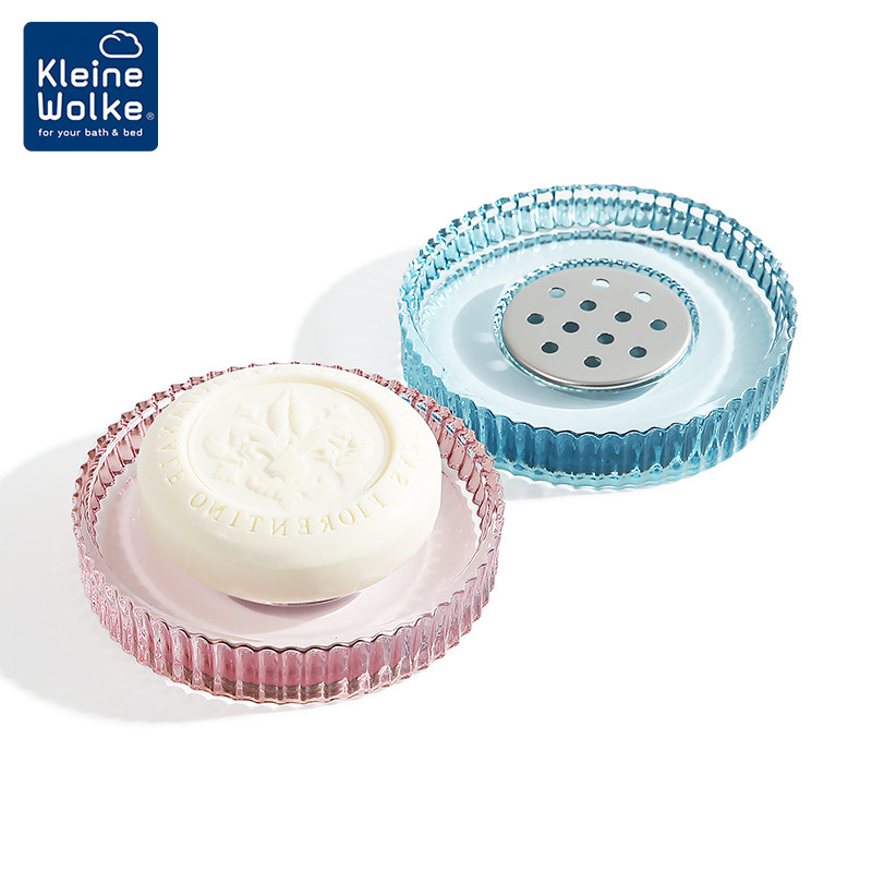 Kleine Wolke德国进口玻璃肥皂盒北欧ins浴室香皂碟沥水皂盘皂托,家庭/个人清洁工具,皂盒,淘宝优惠券,粉丝福利购,淘宝优惠卷
