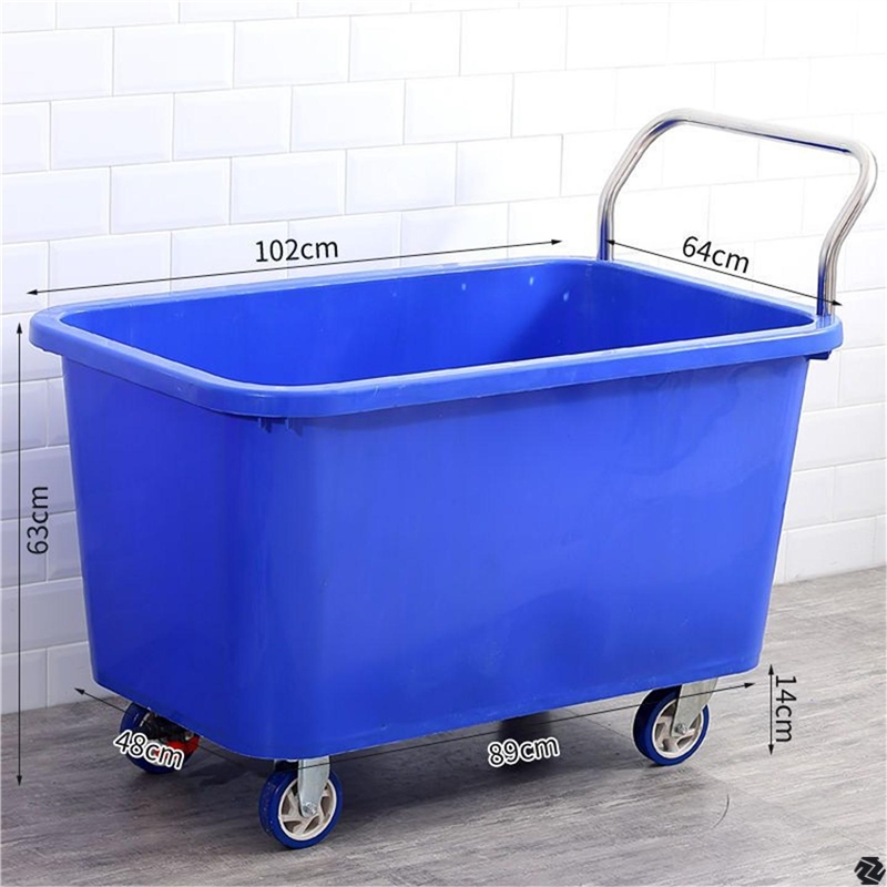 四轮手推车带轮子水桶移动专用周转车养殖场饲料运输车喂料车料斗