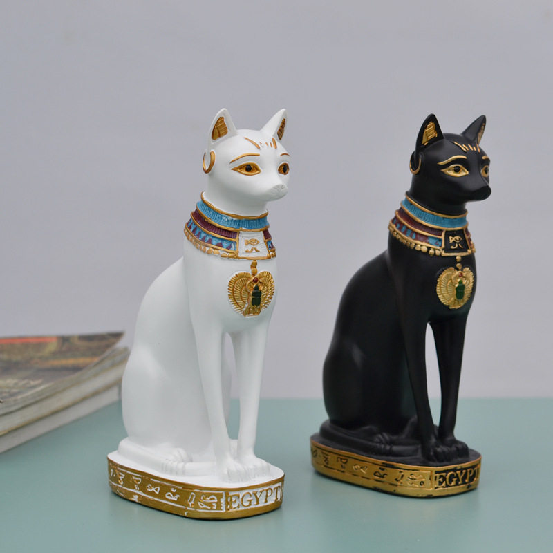 家居客厅电视柜酒柜装饰桌面摆设守护古埃及猫神新房猫摆件