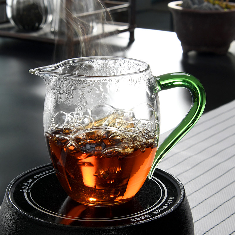 公道杯加厚玻璃耐热透明泡茶过滤功夫茶具配件茶海分茶器茶漏套装
