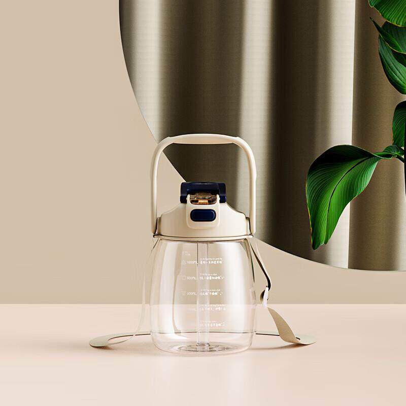 蒂乐森儿童水瓶2L水杯大容量水壶女耐高温水瓶儿童超大吸管杯子夏