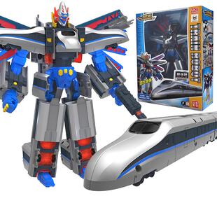 正版变形机器人玩具男孩童金刚动车复兴和谐绿先知老车厢模型儿童