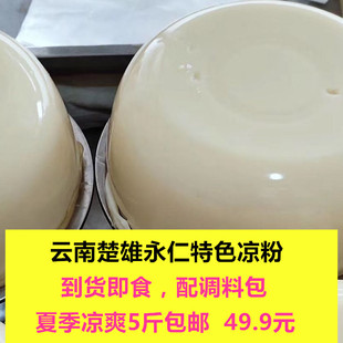 云南楚雄永仁宜就凉粉特色米凉粉到货即食配料盆装速食5斤包邮