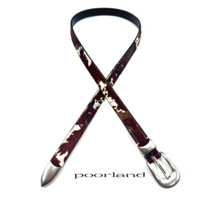 [战损牛马]复古马毛头层牛皮豹纹奶牛纹腰带皮带PoorlandP1021