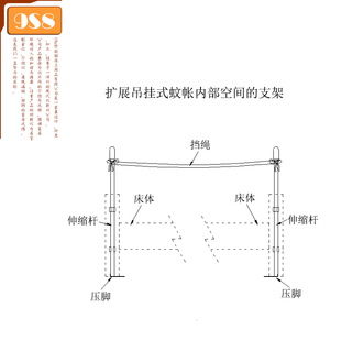 儿童蚊帐床尾架子伸缩简易不锈钢支撑杆半圆顶公主风床幔单门家用