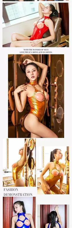 Trung Quốc da bóng nhờn gầy sexy bằng sáng chế da áo tắm một mảnh đồ lót sexy 2020 sự cám dỗ mới của phụ nữ - Một mảnh