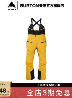 BURTON伯顿男士[ak]TUSK GORETEX PRO 3L滑雪背带裤防泼水210420