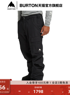 BURTON伯顿官方男士CARGO长裤舒适运动防泼水裤子滑雪单板131661