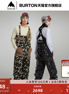 BURTON伯顿官方AIZAWA男女DRYRIDE 3L ROWDY滑雪背带裤舒适777029