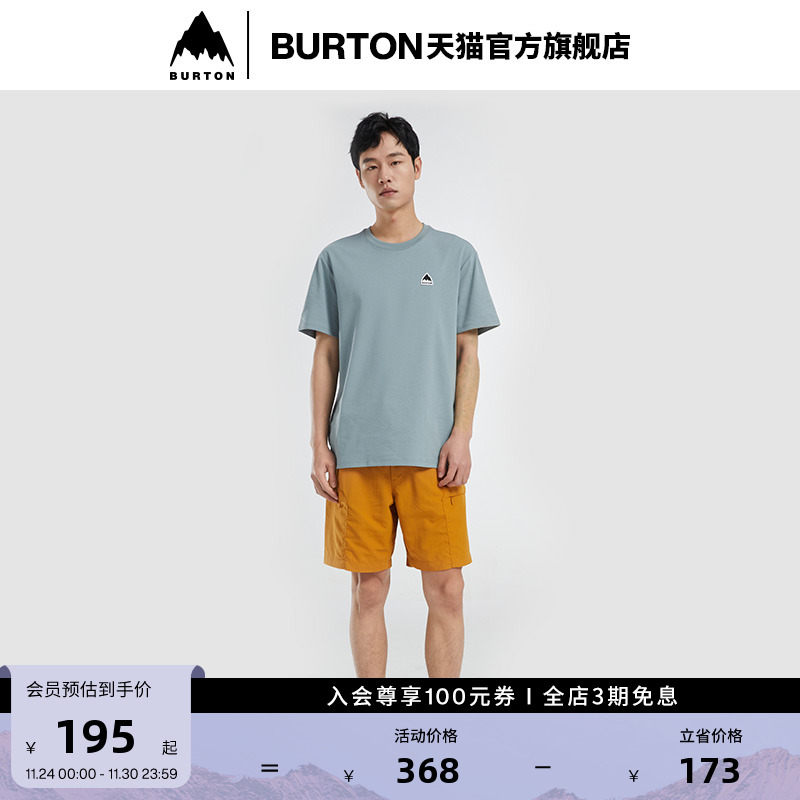 BURTON伯顿男女BADGE短袖圆领T恤