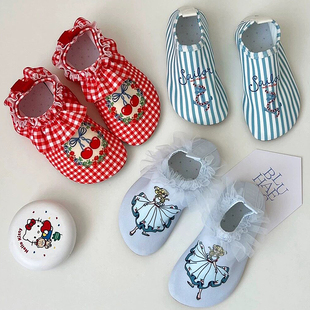 防滑防割赤足鞋 软鞋 儿童水上乐园涉水溯溪游泳浮潜鞋 女孩沙滩袜鞋