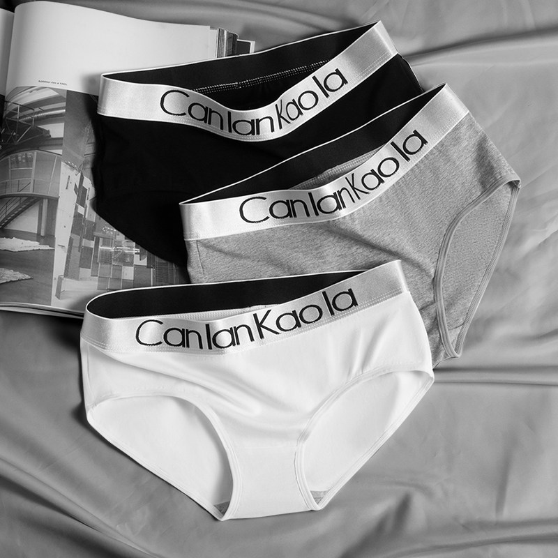 宽边字母女士内裤翘臀裤
