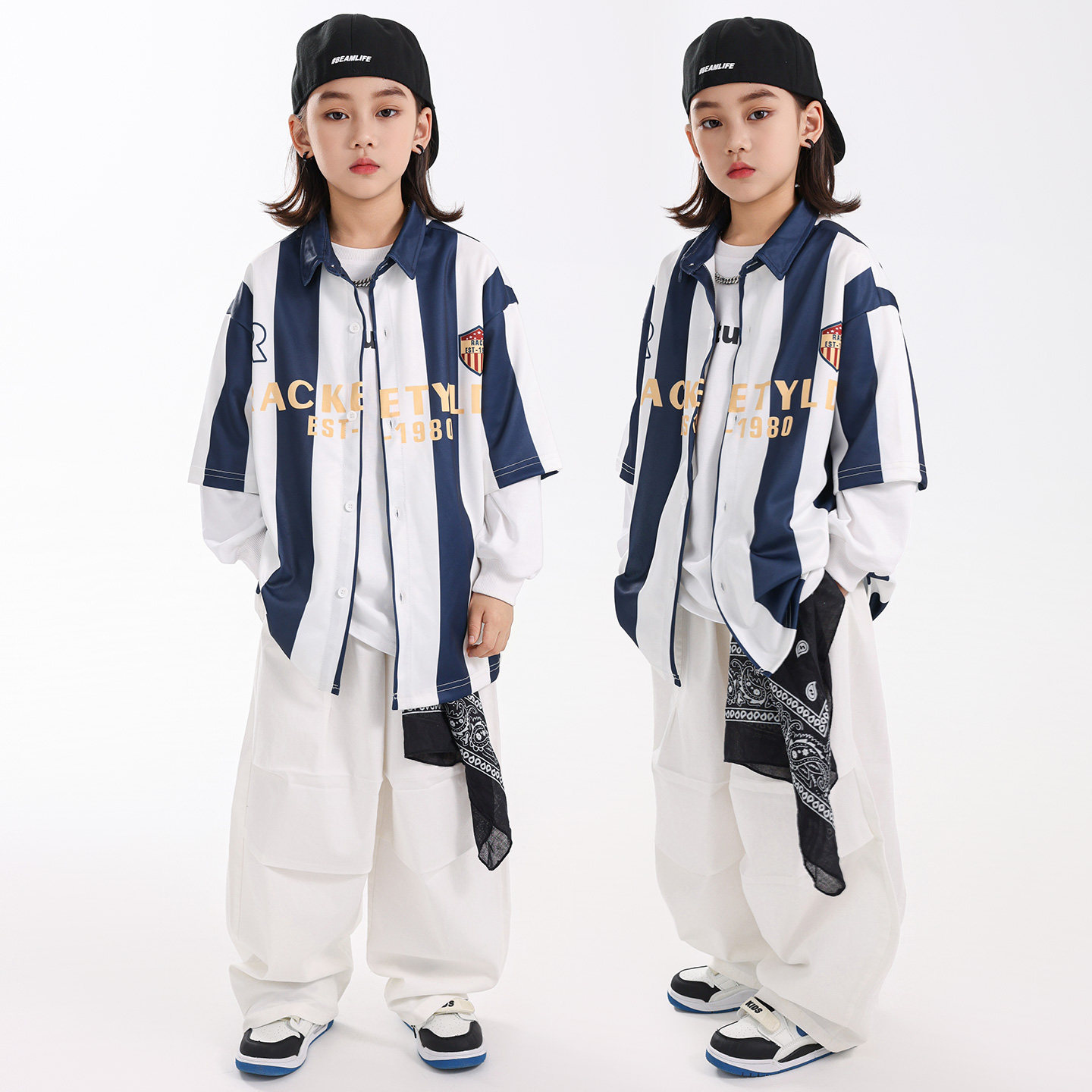 哈尼酷街舞儿童潮服帅男童炸街嘻哈风条纹衬衫套装hiphop街舞童装,童装/婴儿装/亲子装,儿童演出服,淘宝优惠券,粉丝福利购,淘宝优惠卷