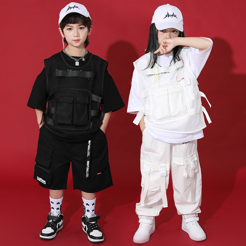 哈尼酷男女童嘻哈街舞演出服个性