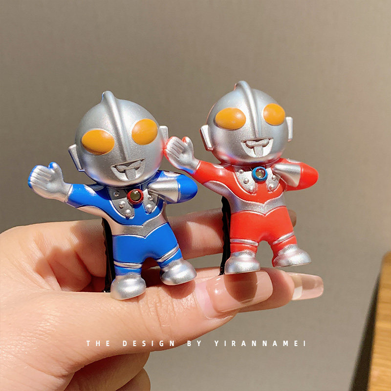 迪迦奥特曼发光发夹可爱发卡儿童发饰刘海夹子成人搞怪发夹头饰女