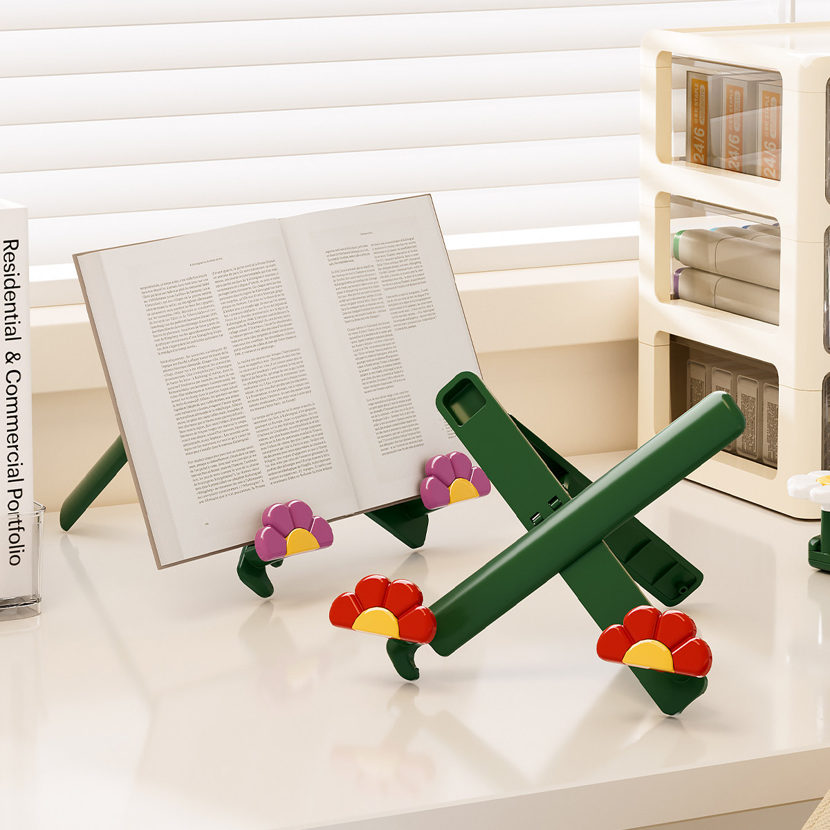 新款高颜值花朵造型桌面平板支架便携可折叠书立支架宿舍阅读书架,文具电教/文化用品/商务用品,书立,淘宝优惠券,粉丝福利购,淘宝优惠卷