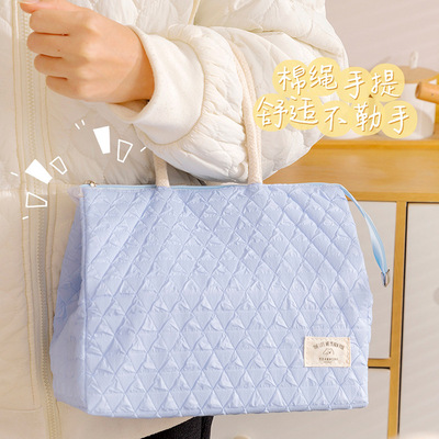 便当袋手提包上班带饭盒袋子妈咪包学生拎书午餐兜保温袋加厚铝箔