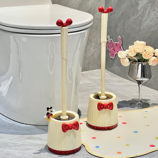 可爱蝴蝶结猫咪马桶刷家用无死角长柄清洁刷卫生间带底座洁厕刷