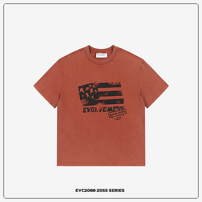 25SS星条旗印花短款短袖