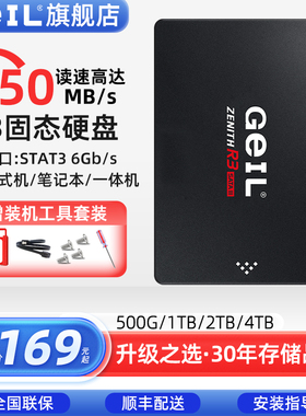 GeIL金邦R3固态硬盘SATA台式机2T笔记本4T电脑SSD2.5英寸512G
