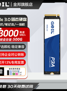 Geil金邦 P3A 500G固态硬盘M.2 NVME协议SSD台式机笔记本电脑通用