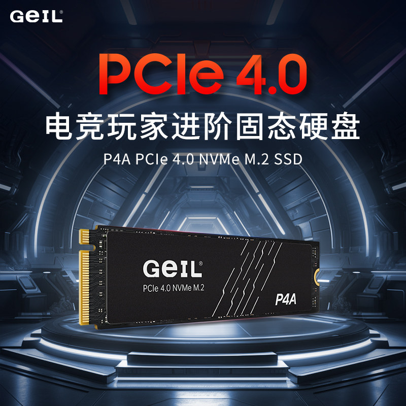 GEIL JINBANG M2 솔리드 스테이트 드라이브 P4A2T4T1TB 데스크탑 컴퓨터 스토리지 PCIE4.0 노트북 게임 SSD