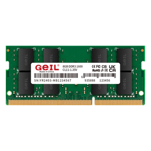 GeIL金邦8G笔记本电脑DDR3内存条4G 1600兼容1333 1066联想HP戴尔