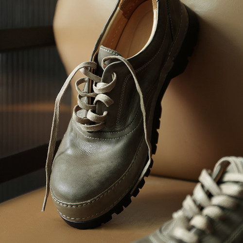 四季休闲英伦真皮低帮鞋