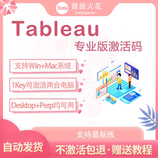 支持升级 tableau密钥 Desktop激活码 专业版 序列号1Key两机