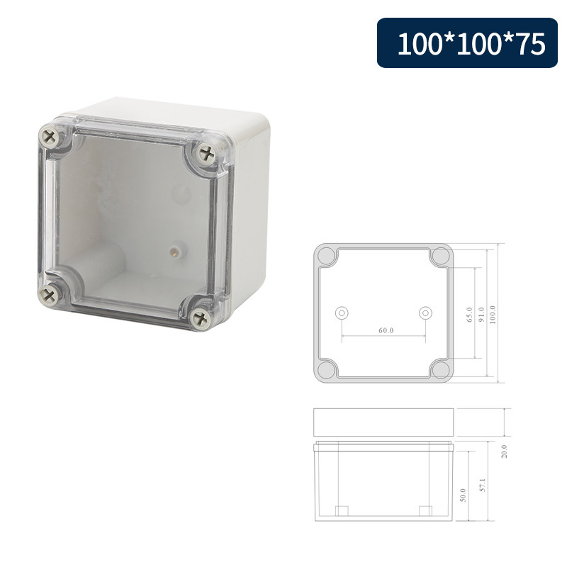 室外防水接线盒ABS塑料透明仪器仪表电源开关箱IP67端子分线盒子F