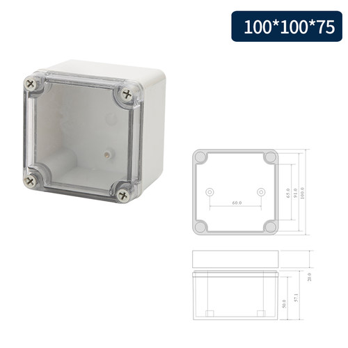 室外防水接线盒ABS塑料透明仪器仪表电源开关箱IP67端子分线盒子F