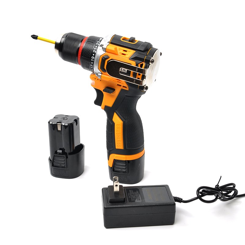 甬造新款16V锂电手钻纯铜无刷小钢炮家用多功能充电手电钻螺丝批