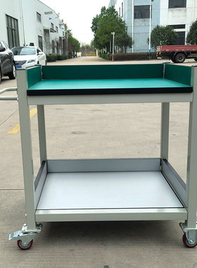 工厂车间可移动带万向轮载重防静电工作台桌子工具转运车小推车