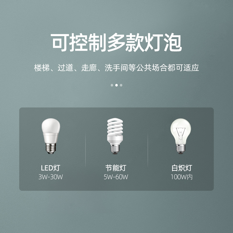 智能光控红外线人体感应开关楼道走廊感应灯开关家用声控延时开关