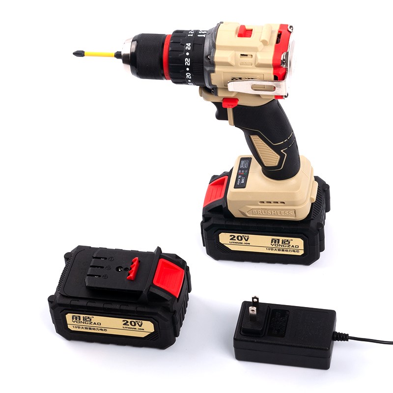 甬造锂电手钻冲击电钻纯铜无刷大钢炮家用工业级电动螺丝刀280180