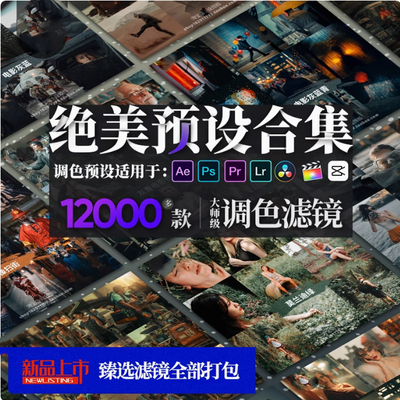 LR预设PS滤镜手机Lightroom达芬奇视频Lut调色FCPX剪映Camera Raw