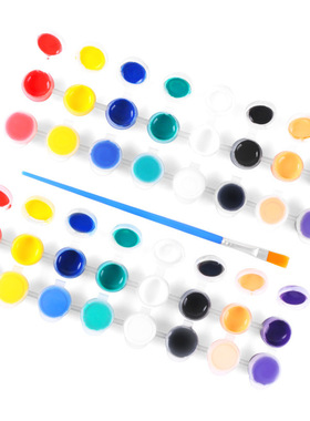 儿童玩具彩绘DIY美术颜料水粉水彩创意3ML涂鸦8色丙烯颜料套装