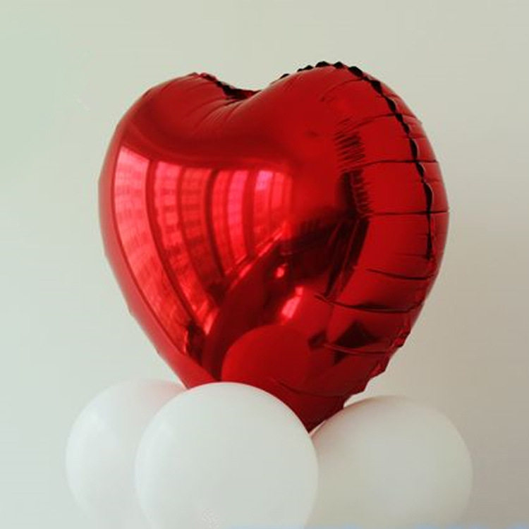 漏气包赔 5寸心形桃心铝膜气球 婚庆生日派对装饰 五角星铝箔气球