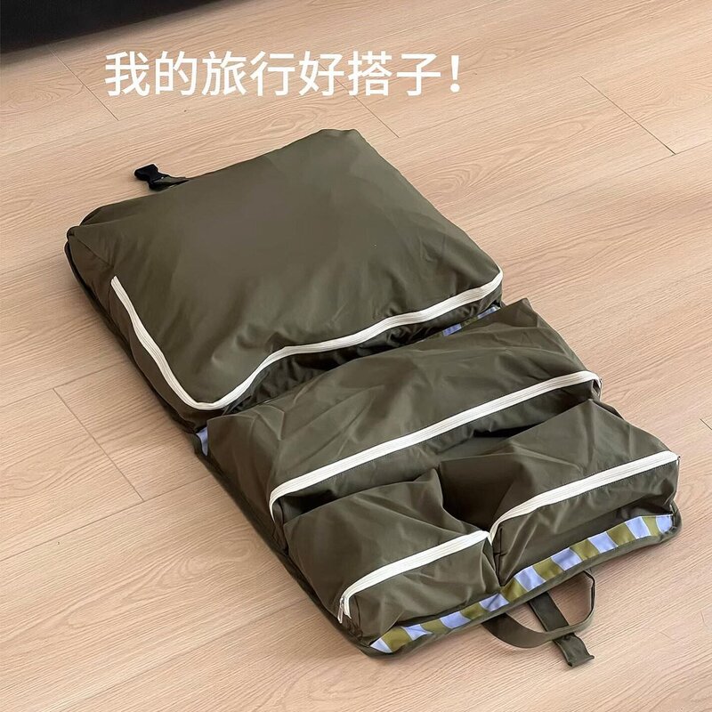 七合一短途旅行便携式收纳包洗漱包行李袋大容量女轻便手提可折叠