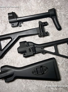 激趣ldtMP5伸缩托撸蛋堂MP5K伸缩金属后托模型玩具弹匣升级配件
