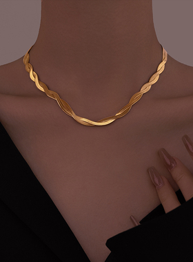 恋约女叠戴项链时尚锁骨链高级感