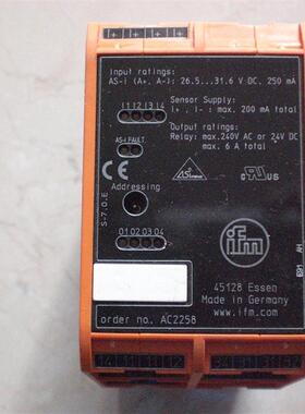 * AC2258  SR0151 AC1375 易福门 IFM AS-i模块 原装现货询价