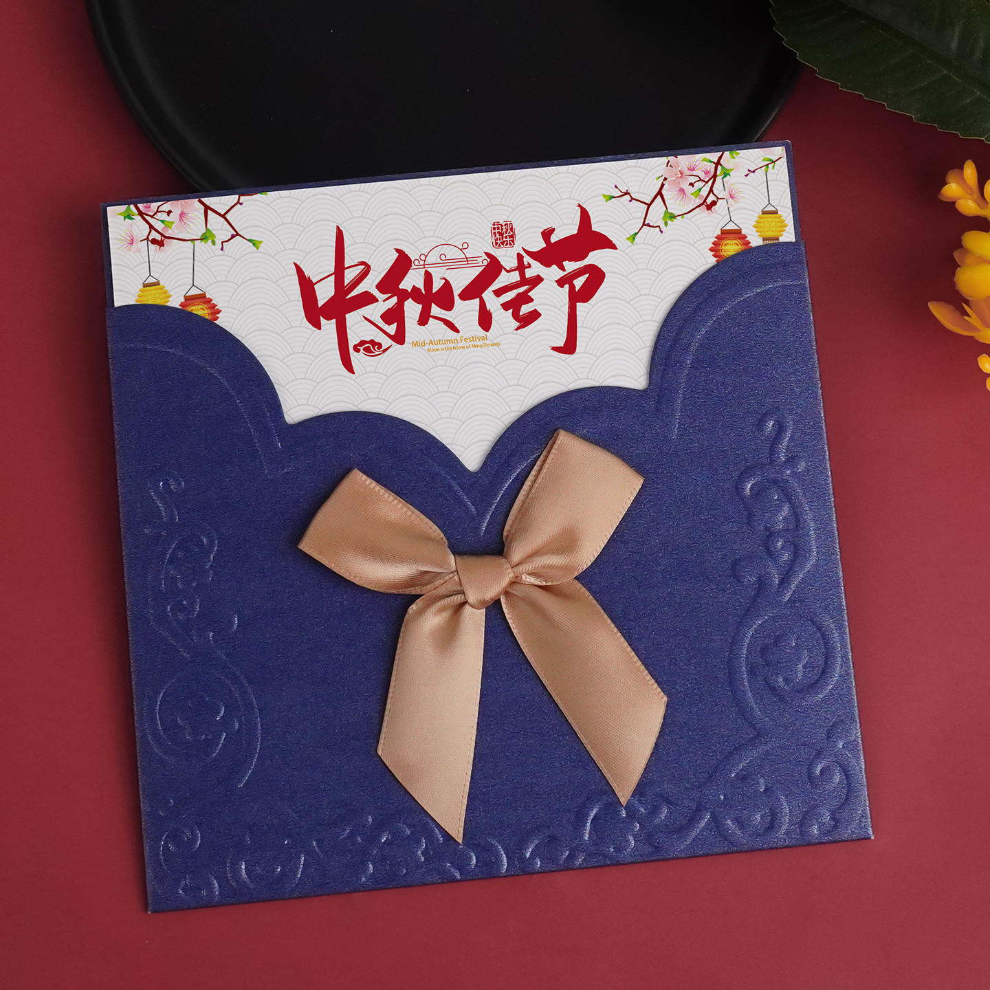 中秋节贺卡定制高级感节日送员工