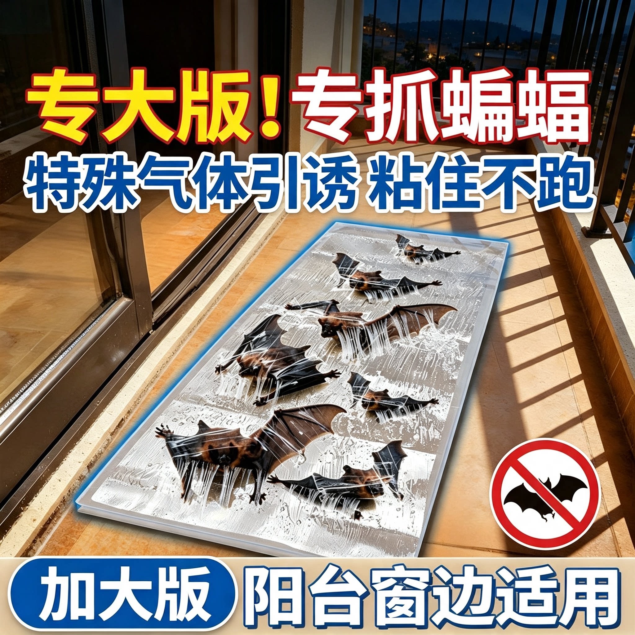 家用室内外窗户阳台驱蝙魔毯