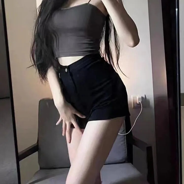 黑色牛仔超短裤女2025春夏新款美式低腰辣妹性感弹力显瘦包臀热裤