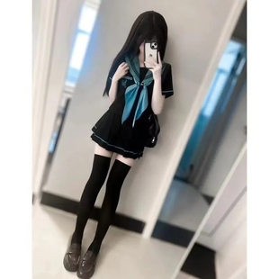女 日系学院风水手服上衣jk制服裙春夏海军校供中间服学生校服套装