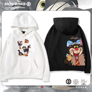 Lucifer路西法卡通猫咪鲁斯佛周边连帽卫衣男女秋冬可爱百搭衣服