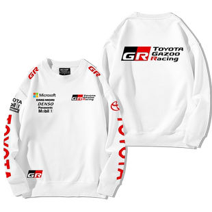 丰田车队服GR赛车服比赛衣服汽车爱好者无帽圆领卫衣上衣服外套潮