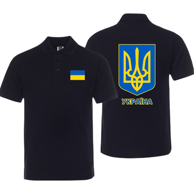 乌克兰Ukraine国家地图标志国家队POLO衫男女短袖t恤带领翻领半袖