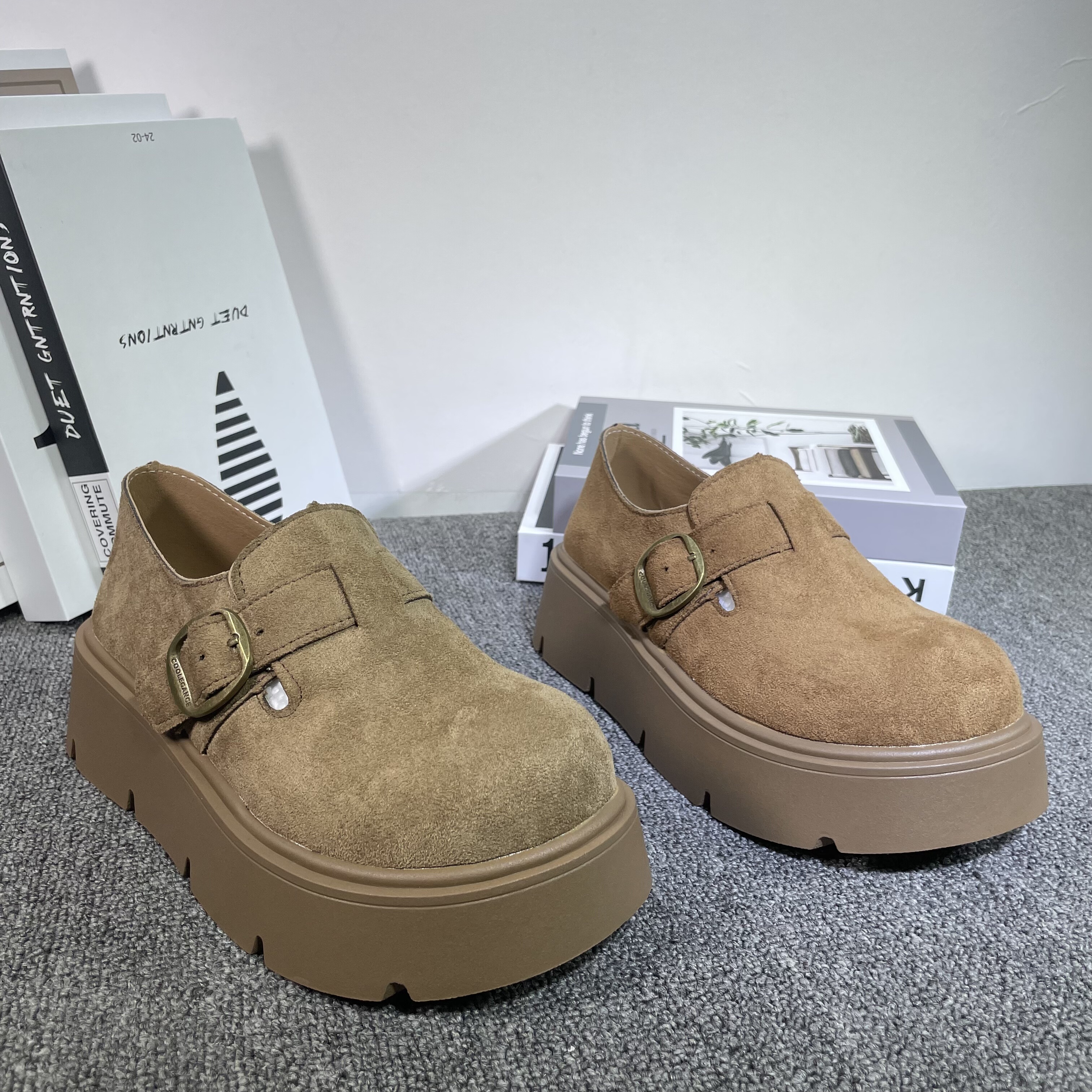 复古厚底全包勃肯鞋女2026新款春季丑萌大头休闲单鞋乐福鞋一脚蹬,女鞋,勃肯鞋/软木鞋,淘宝优惠券,粉丝福利购,淘宝优惠卷